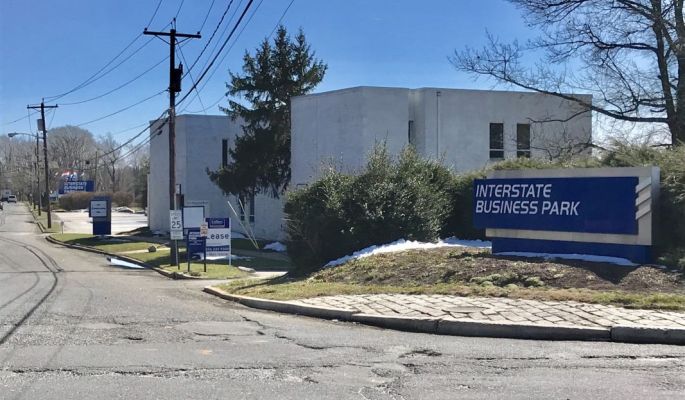 White buildings in an investment business park